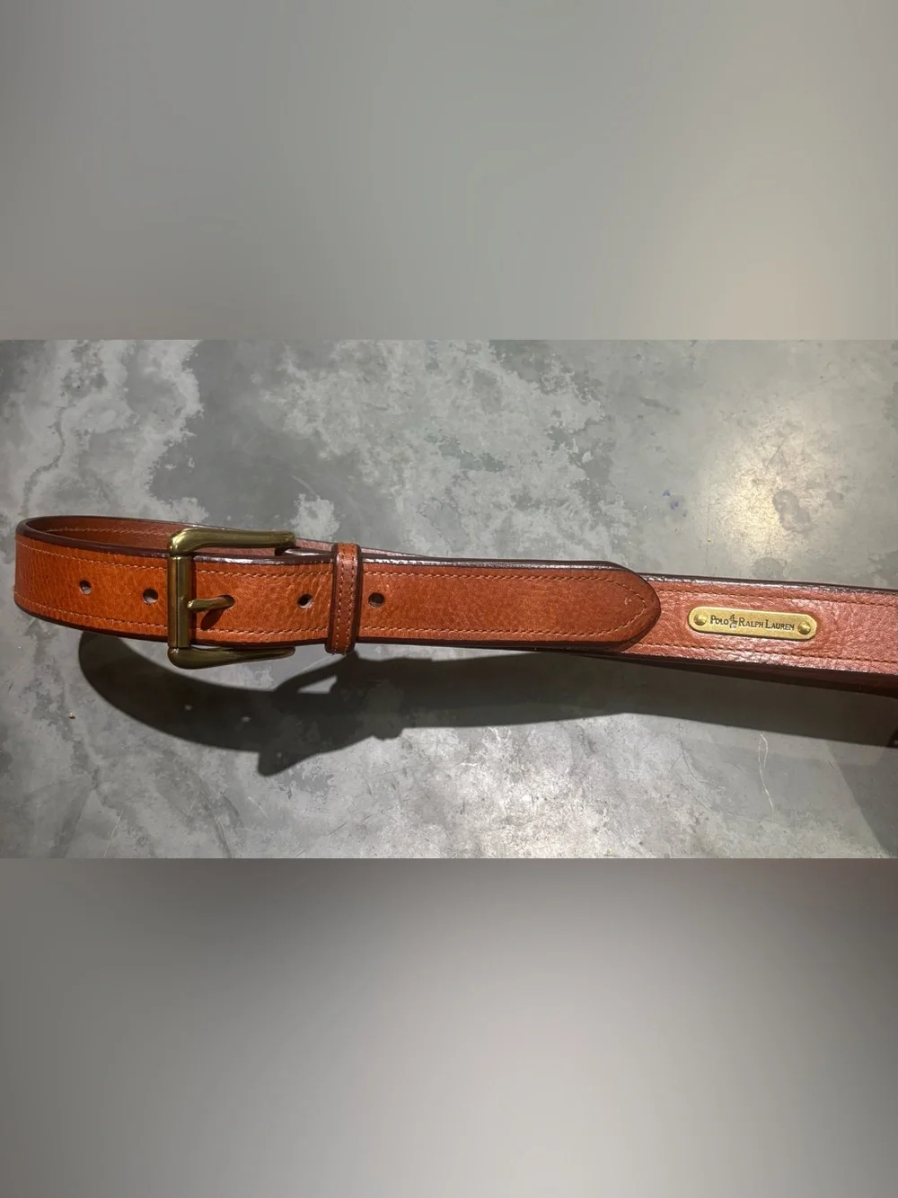 Vintage Polo Ralph Lauren Brown Leather Belt